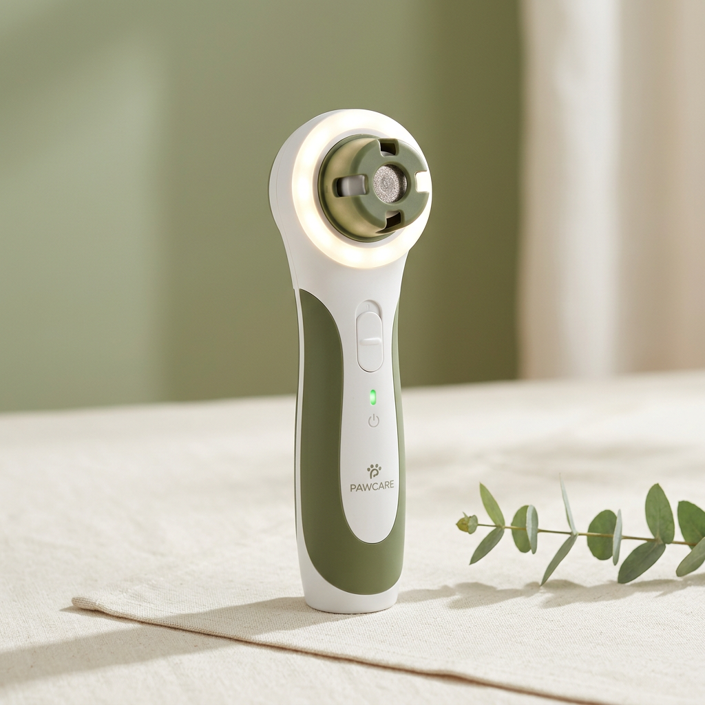 Nail grinder in use on dog paw