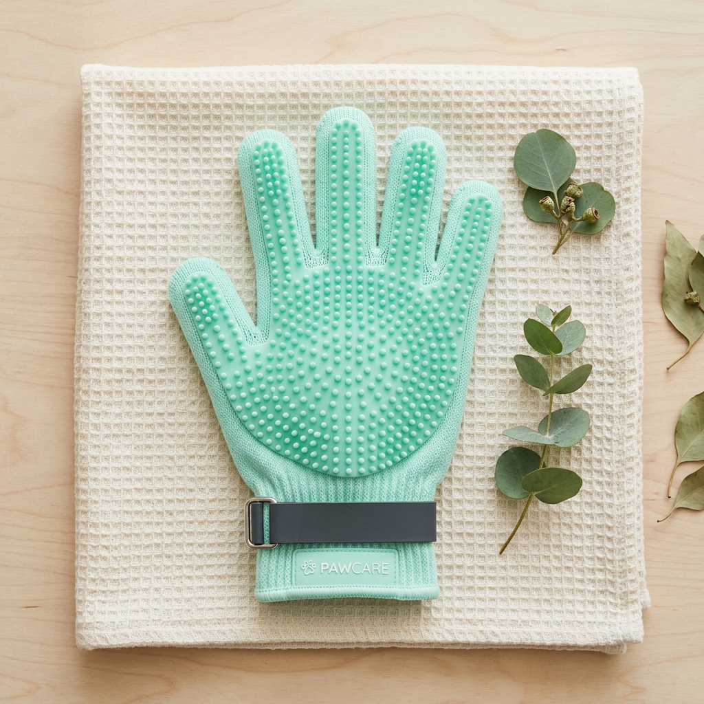 Glove silicone bristle detail